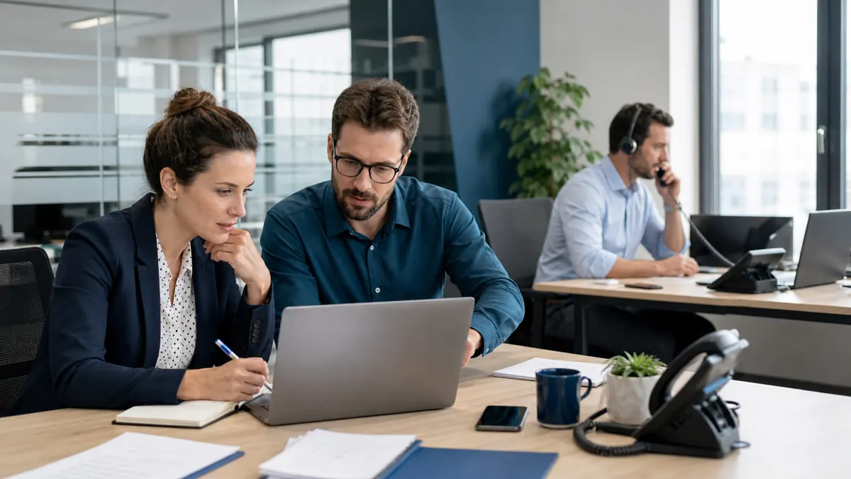 Staffing operations team using AI voice fallback coverage to capture candidate calls while recruiters are unavailable