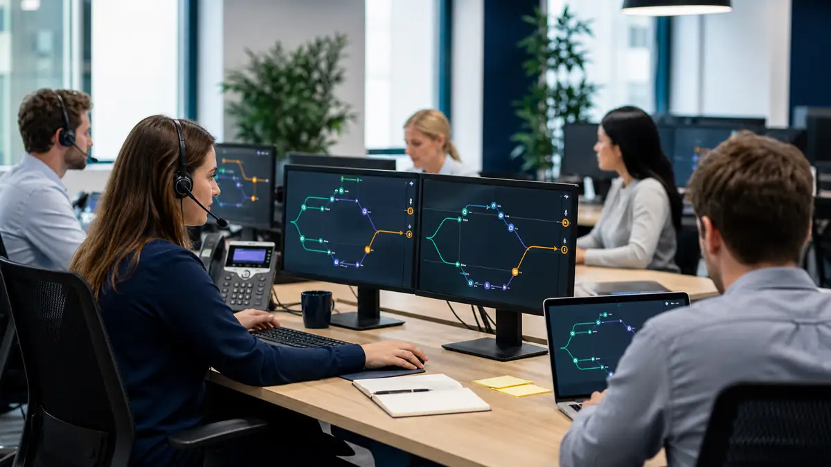 Zespol staffingowy zarzadzajacy wielojezycznym routingiem voice AI i kolejkami rekruterow