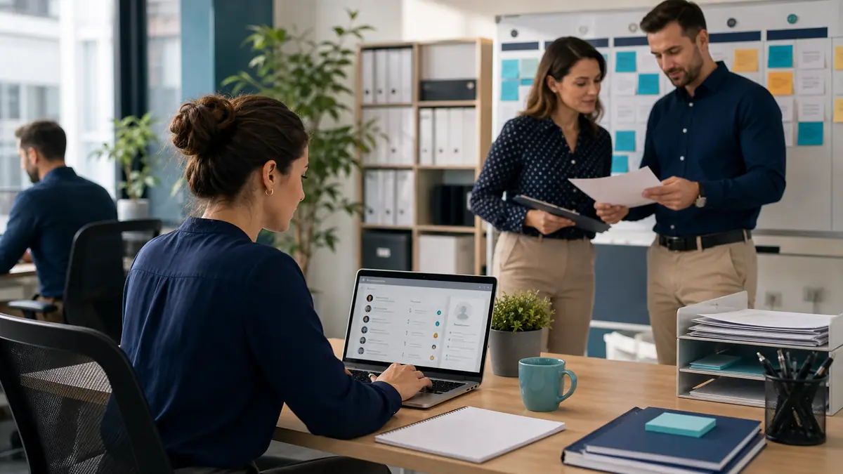 Staffing recruiters planning the next assignment for active workers using a redeployment workflow board